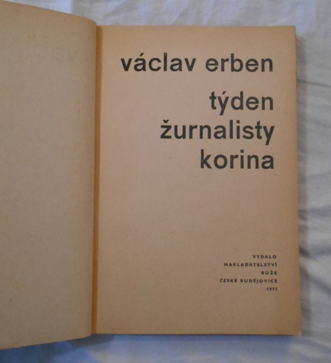 Václav Erben - Týden žurnalisty Korina - 1971