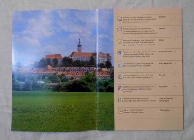 Mikulov nový průvodce městem - propagační brožura s plánem města