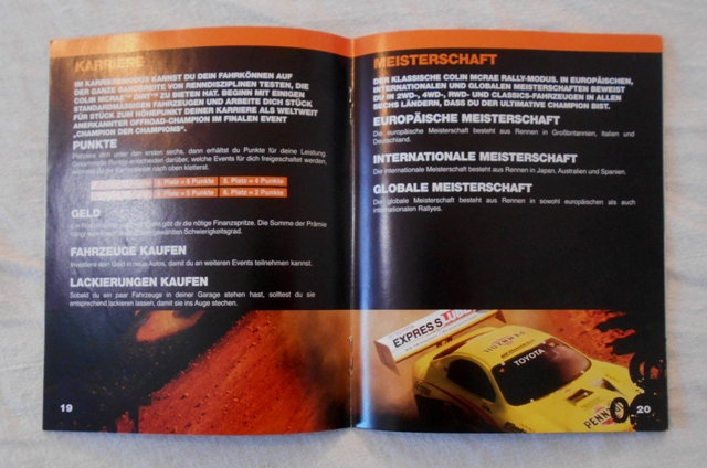 Colin McRae Dirt pro Playstation - německý manuál - 2007