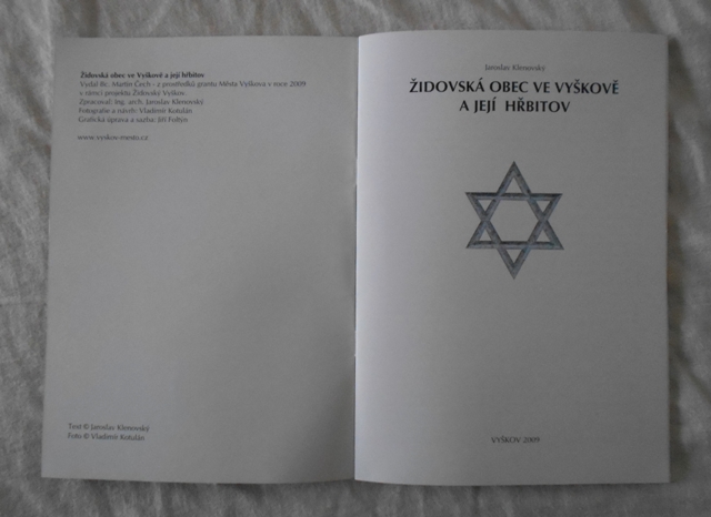 Jaroslav Klenovský - Židovská obec ve Vyškově a její hřbitov - 2009