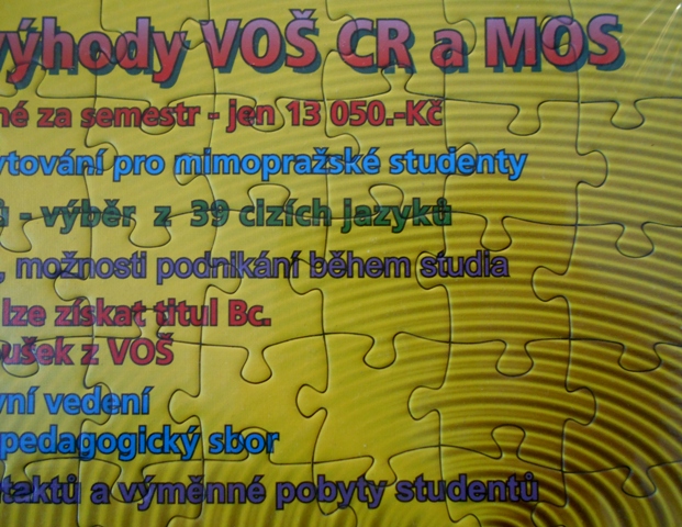 Puzzle - propagační puzzle 54 ks - Priority a výhody VOŠ CR a MOS