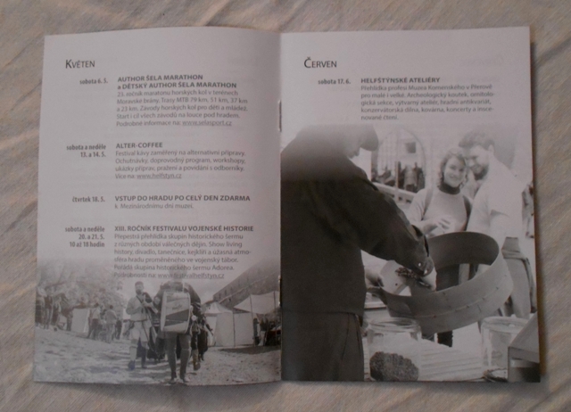 Hrad Helfštýn v roce 2023 - kalendář akcí 