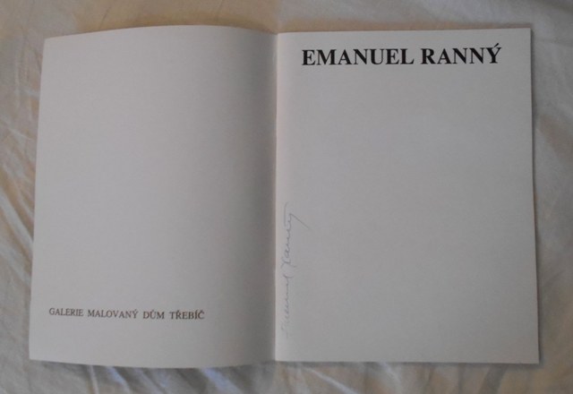 Emanuel Ranný - katalog Galerie Malovaný dům Třebíč 1992 - S PODPISEM