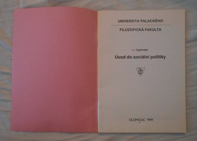 Ludmila Typovská - Úvod do sociální politiky - 1991