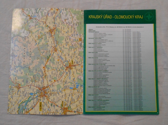 Hranice Oblastní mapový průvodce - brožura s vlepenou mapou