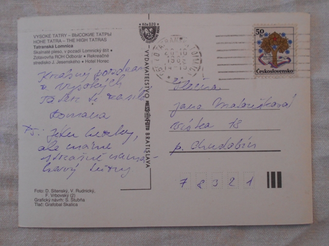 Pohlednice Vysoké Tatry - Tatranská Lomnica - barevná poslaná