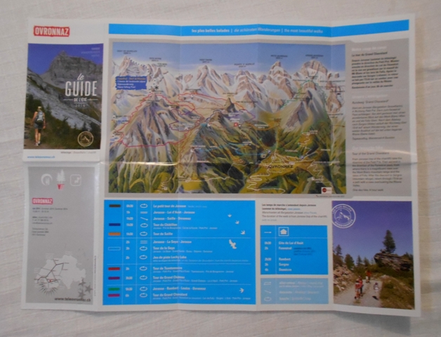 Leták s plánkem okolí - Ovronnaz - le Guide de L´Été 2014