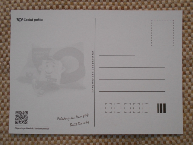 Reklamní pohlednice Česká pošta - zákaznická karta