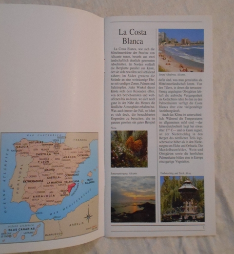 Turistická brožura Costa Blanca Alicante - v němčině