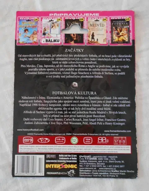 DVD Historie fotbalu 1 Nejlepší sport na Zemi - DVD NEVYBALENÉ