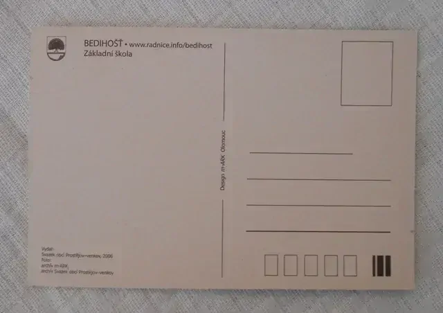 Pohlednice Bedihošť - obec - barevná nepoužitá