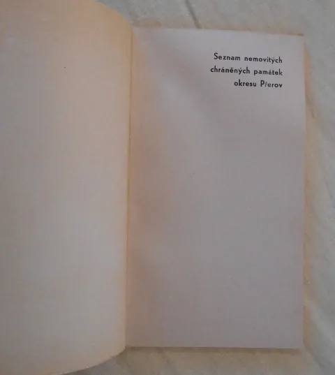 Seznam nemovitých státem chráněných kulturních památek v okrese Přerov - 1980