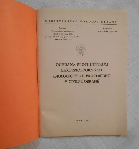 Ochrana proti účinkům bakteriologických ( biologických ) prostředků v Civilní obraně - 1985
