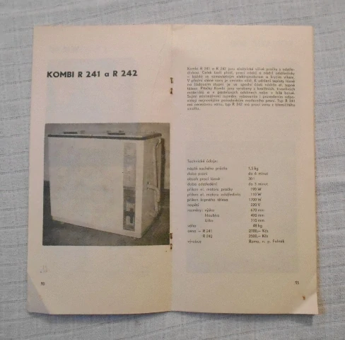 Brožura PZO Katalog ´74 Elektro Pračky - Praha 1974