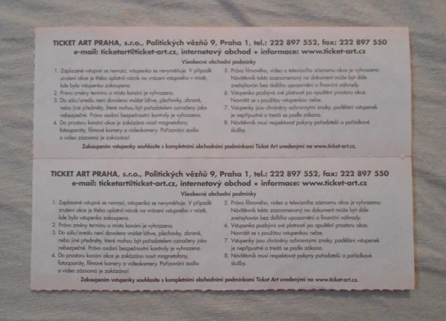 Vstupenka - Hudební divadlo Karlín rok 2012 Včera Tě zabiju! - blok 2 kusy