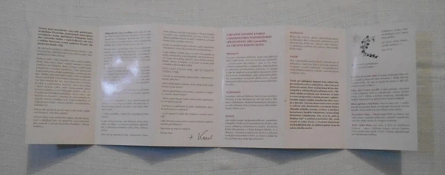 Leták Víra je náš pevný hrad arcibiskup Karel Otčenášek - 2010