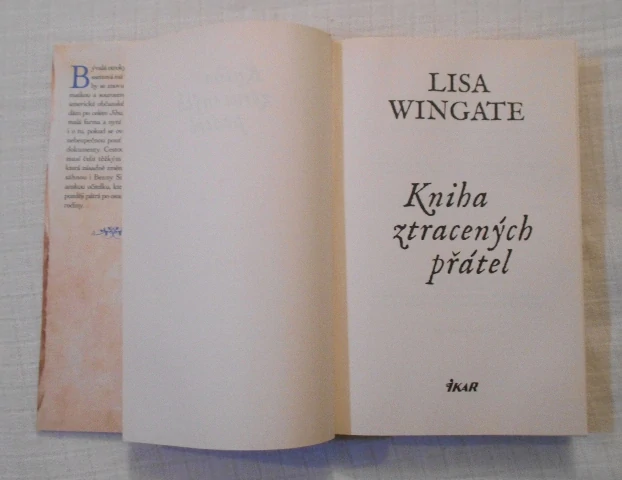 Lisa Wingate - Kniha ztracených přátel - Ikar 2020