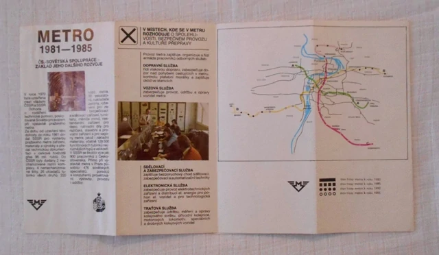 Propagační leták Metro 1981-1985 - Praha
