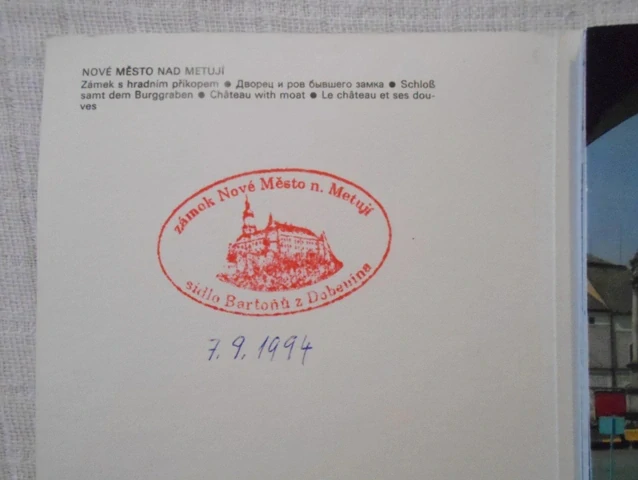 Sada pohlednic Zámek Nové Město nad Metují 10 ks - 1981