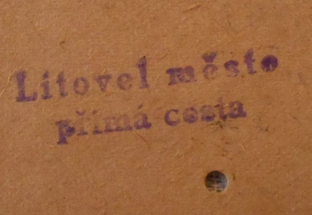 Jízdenka ČSD lepenková Litovel město-Nemilany - rok 1982