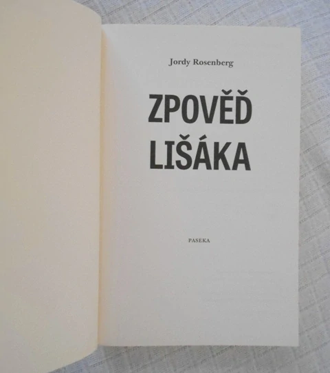 Jordy Rosenberg - Zpověď Lišáka - 2021