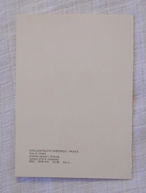 Blahopřání k sňatku Zátiší s kosatci - 1980