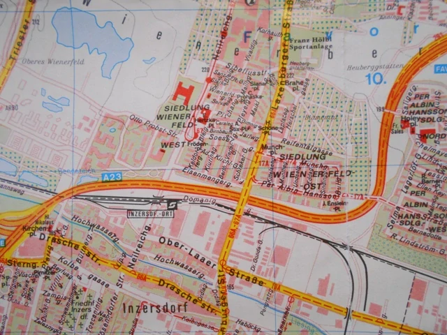 Mapa Wien Stadtplan / Městský plán Vídeň / - 90. léta