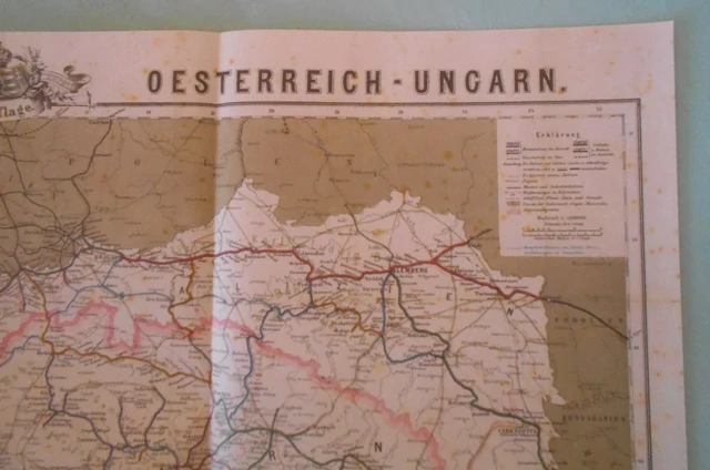 Replika mapa Železniční mapy Rakousko-Uherska z let 1877 a 1906