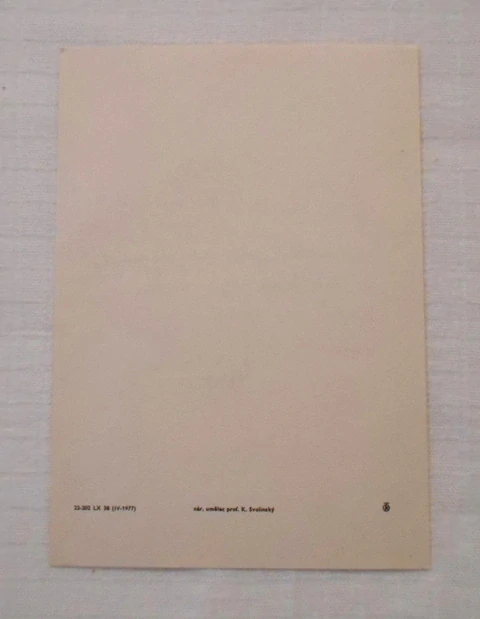 Telegram - K. Svolinský ilustrovaný doručovací formulář použitý - 1977