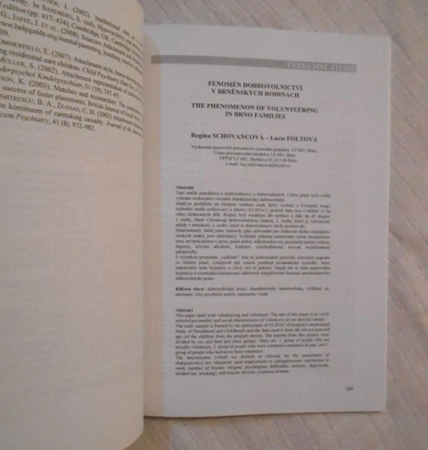 Časopis Psychologie a její kontexty rok 2011 číslo 2