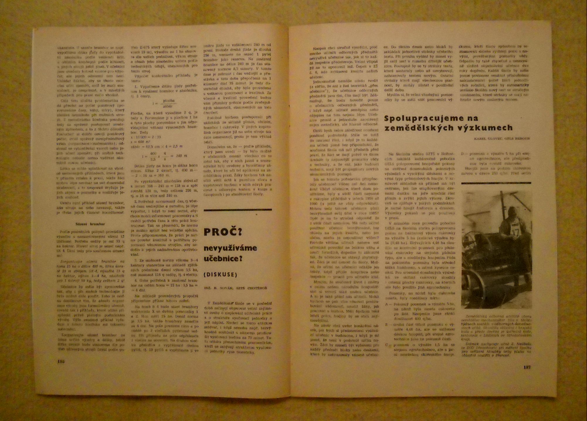 Časopis Zemědělská škola rok 1964 - 65 číslo 10