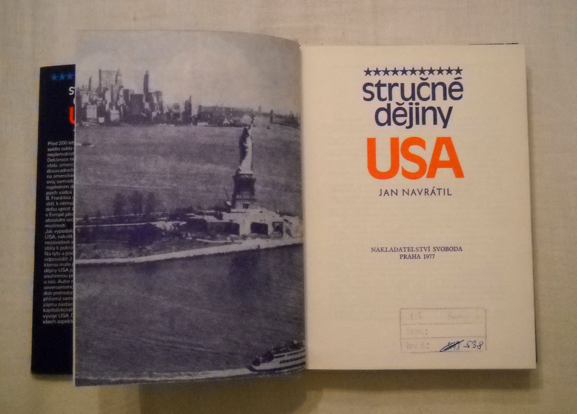 Jan Navrátil - Stručné dějiny USA - Svoboda 1977