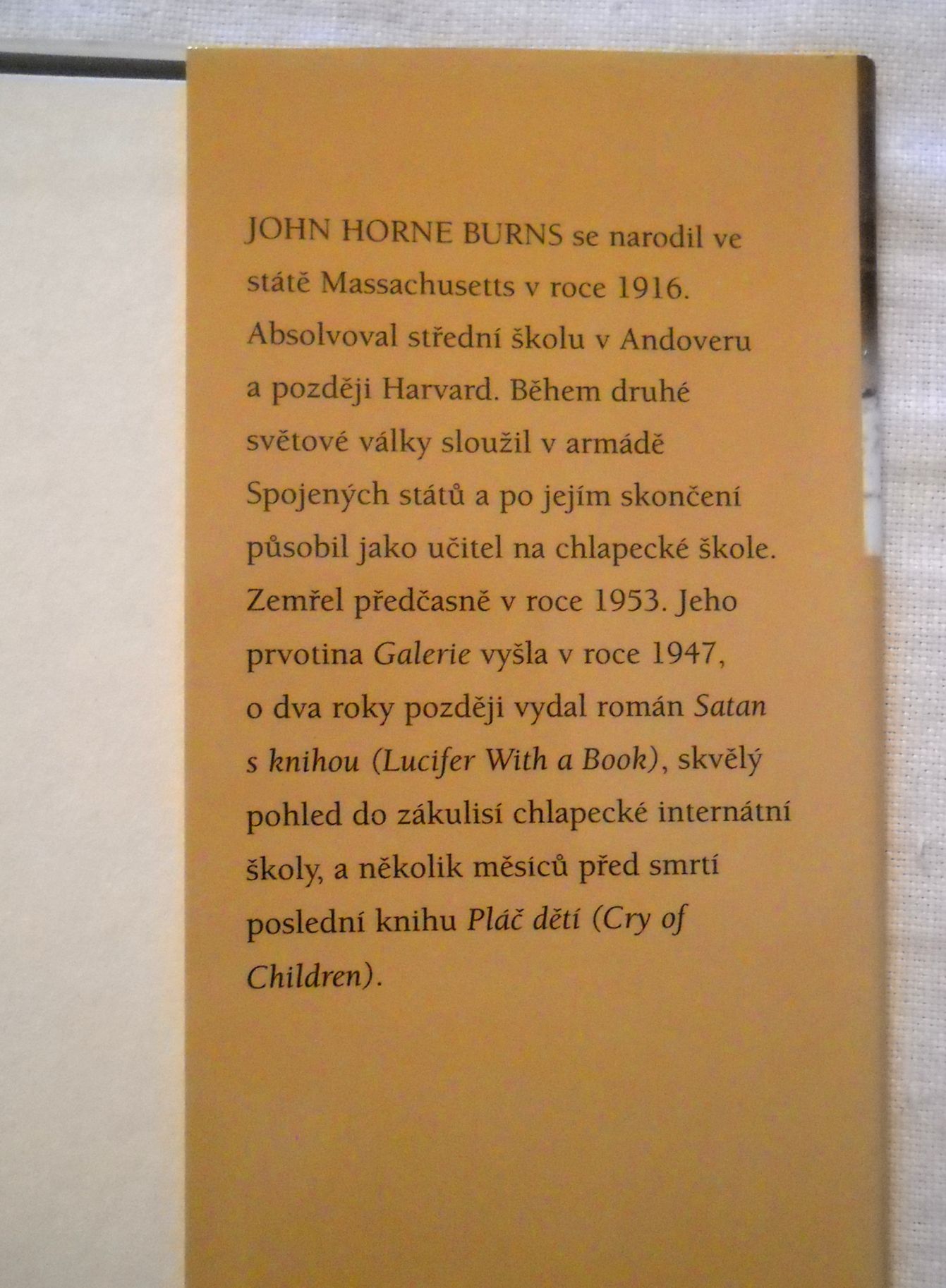 John Horne Burns - Galerie - BB art 2001
