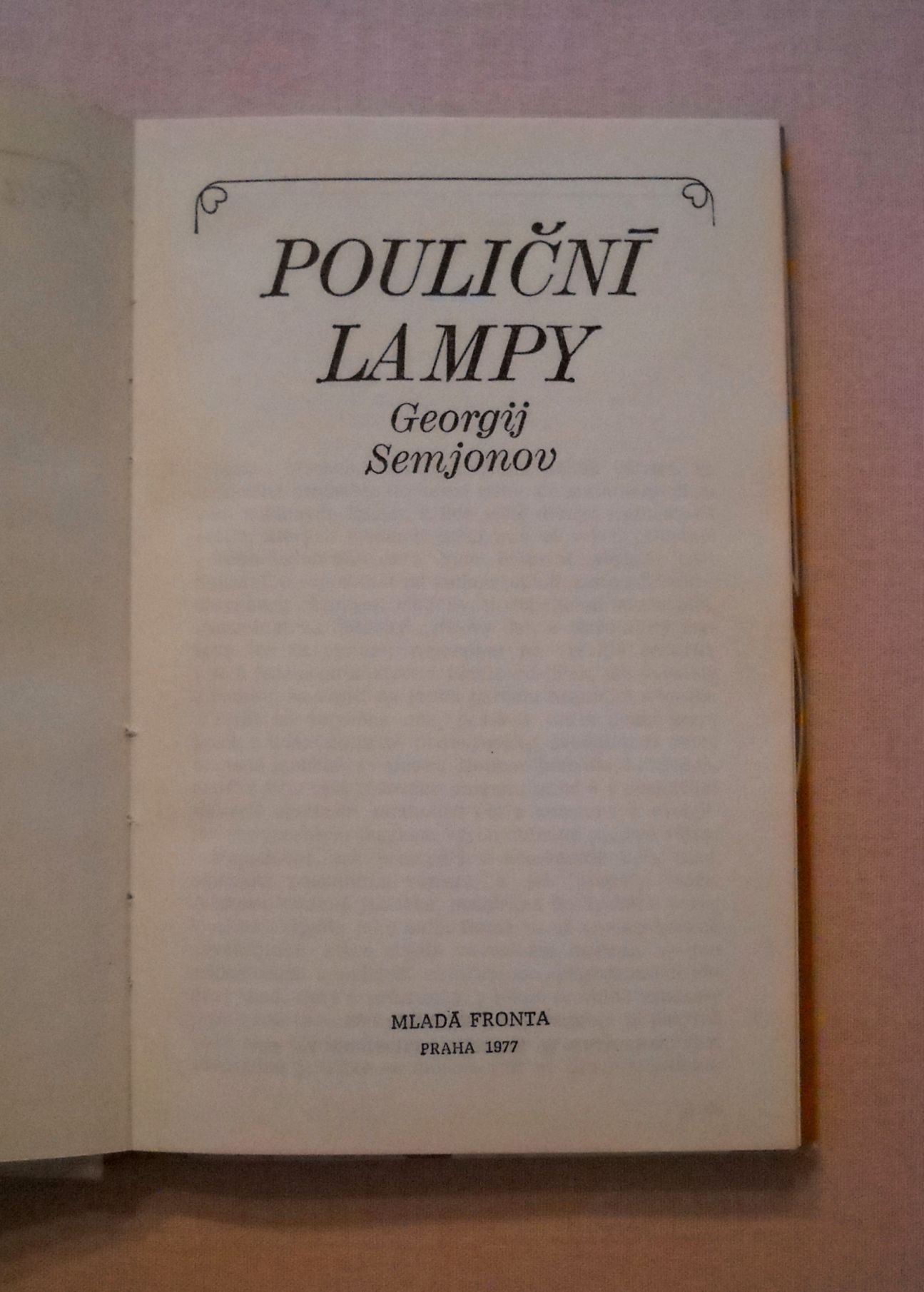 Georgij Semjonov - Pouliční lampy - Mf 1977