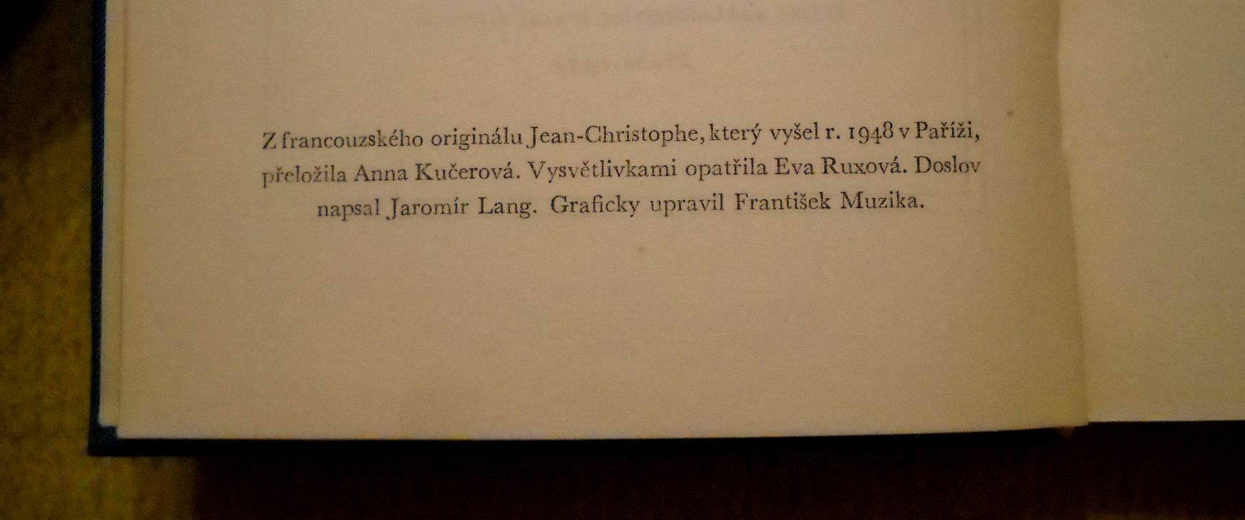 Romain Rolland - Jan Kryštof IV Hořící keř, Nový den - 1953