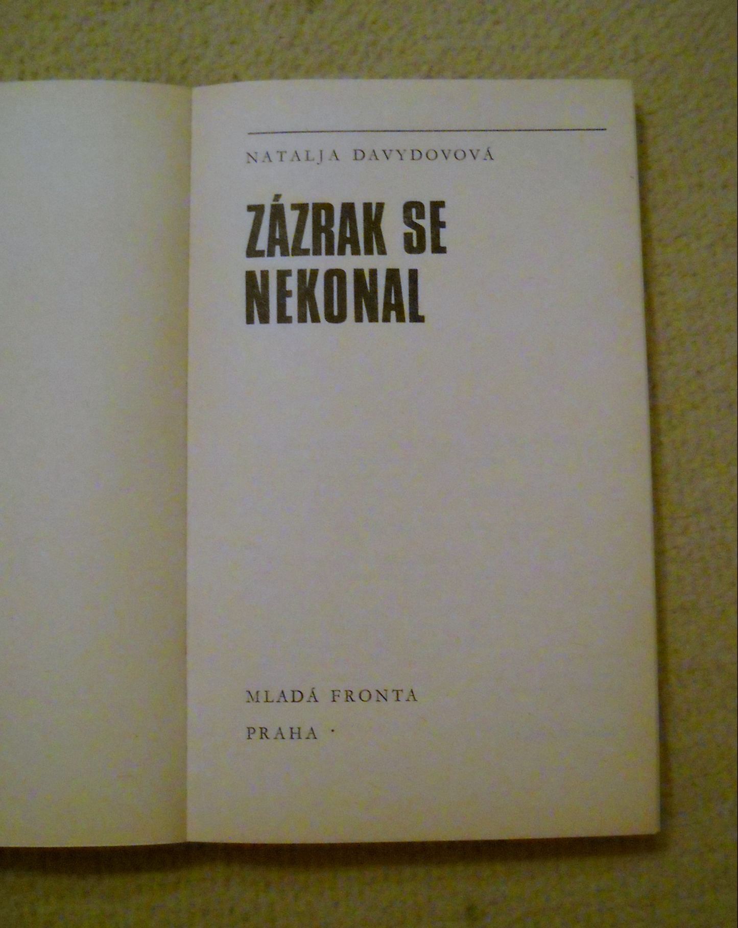Natalja Davydovová - Zázrak se nekonal - 1971