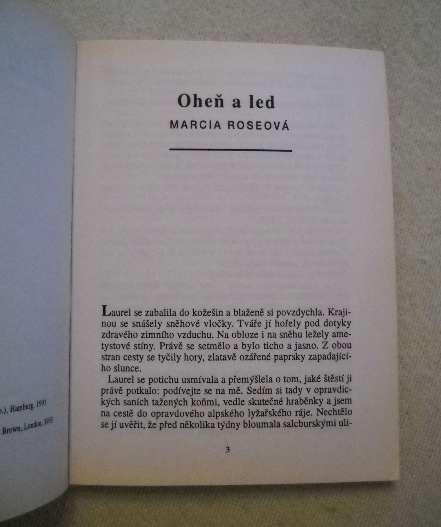 Marcia Roseová - Oheň a led - IŽ 1993