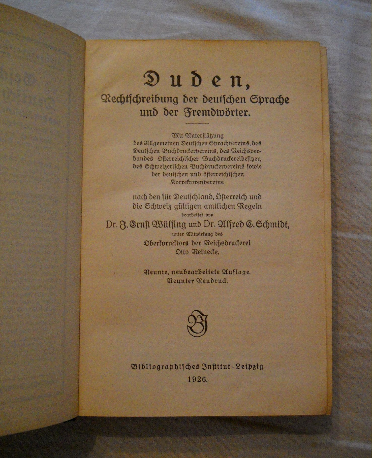 Duden Kontrola pravopisu německého jazyka - 1926