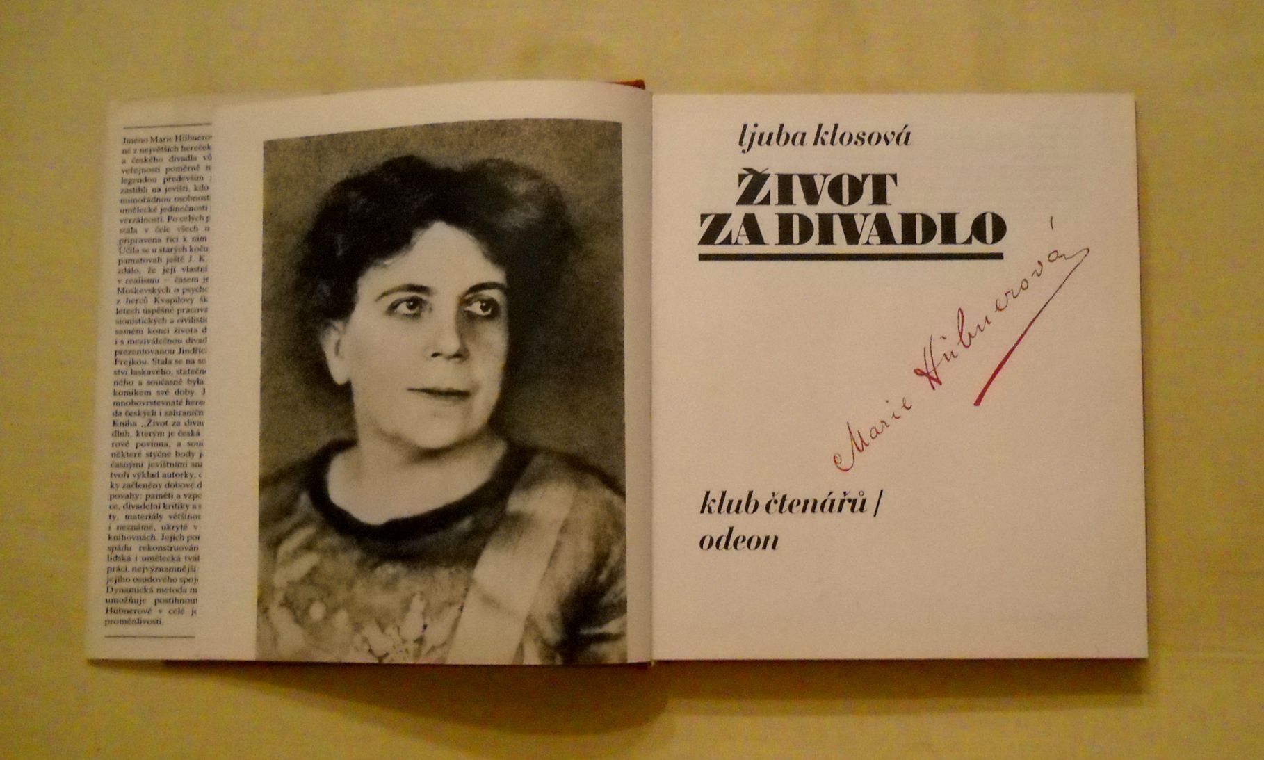 Ljuba Klosová - Život za divadlo - Odeon 1986