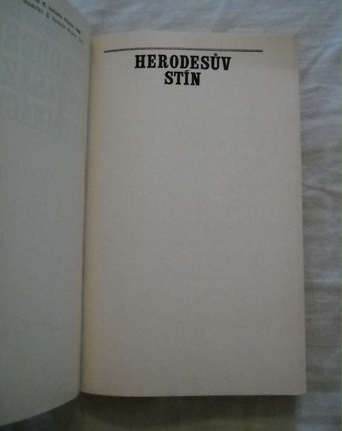 Antonín Winter - Herodesův stín a Sázka na třináctku - NV 1973
