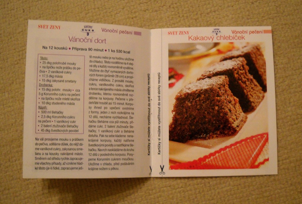 Vánoční pečení - Svět ženy - brožura s kartičkami