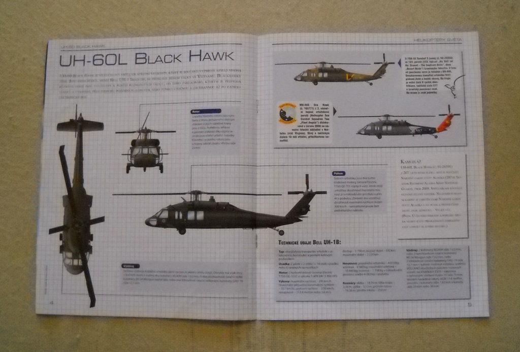 Časopis Helikoptéry světa č. 2 UH-60 Black Hawk - bez modelu