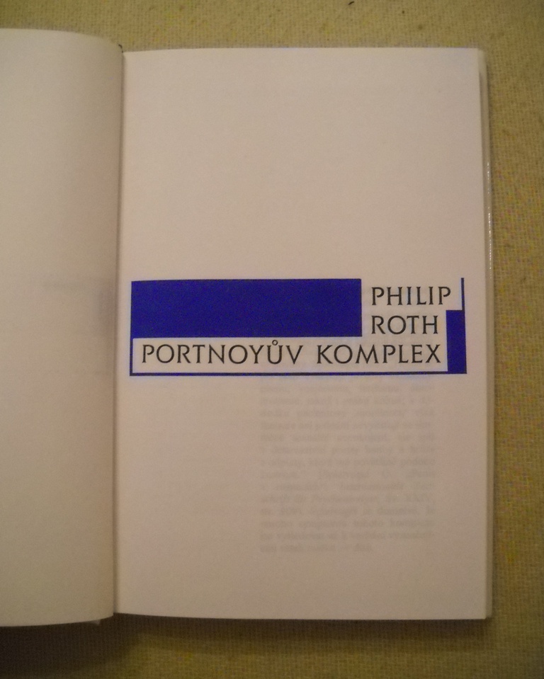 Philip Roth - Portnoyův komplex - Odeon 1992