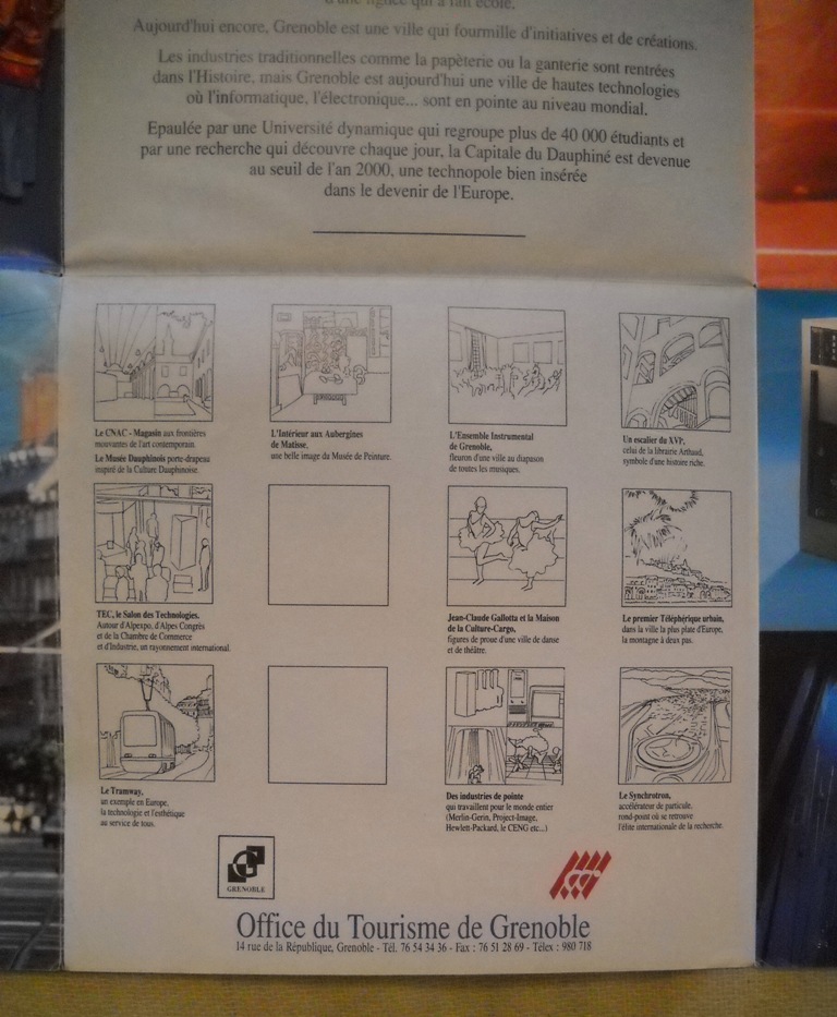 Plakát Grenoble Dauphiné France - barevný skládaný propagační plakát