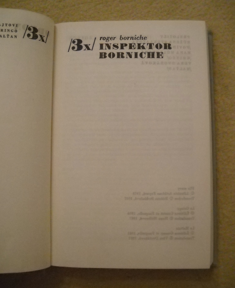 Roger Borniche - Třikrát inspektor Borniche - Odeon 1988