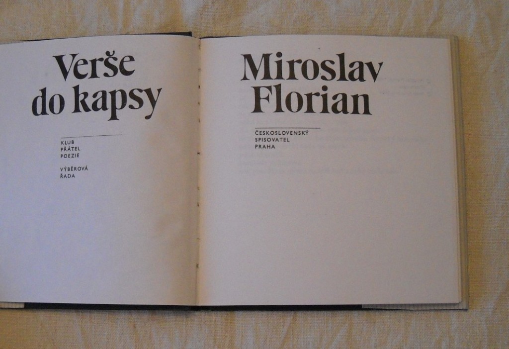 Miroslav Florian - Verše do kapsy - 1984