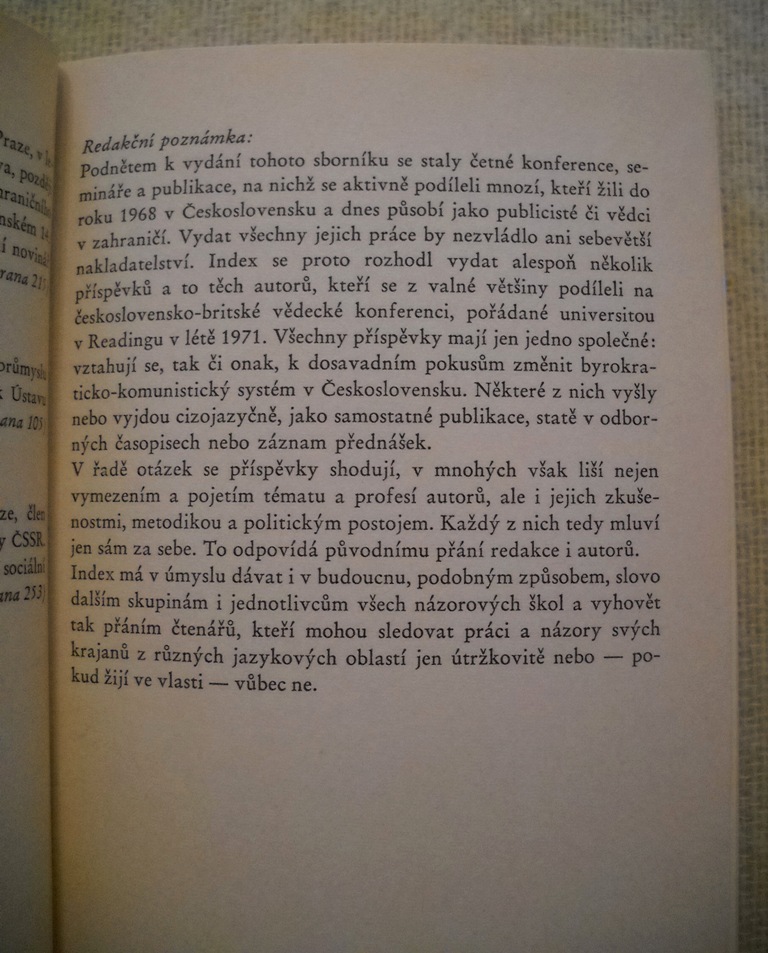 Sborník Systémové změny - Index Kőln 1972