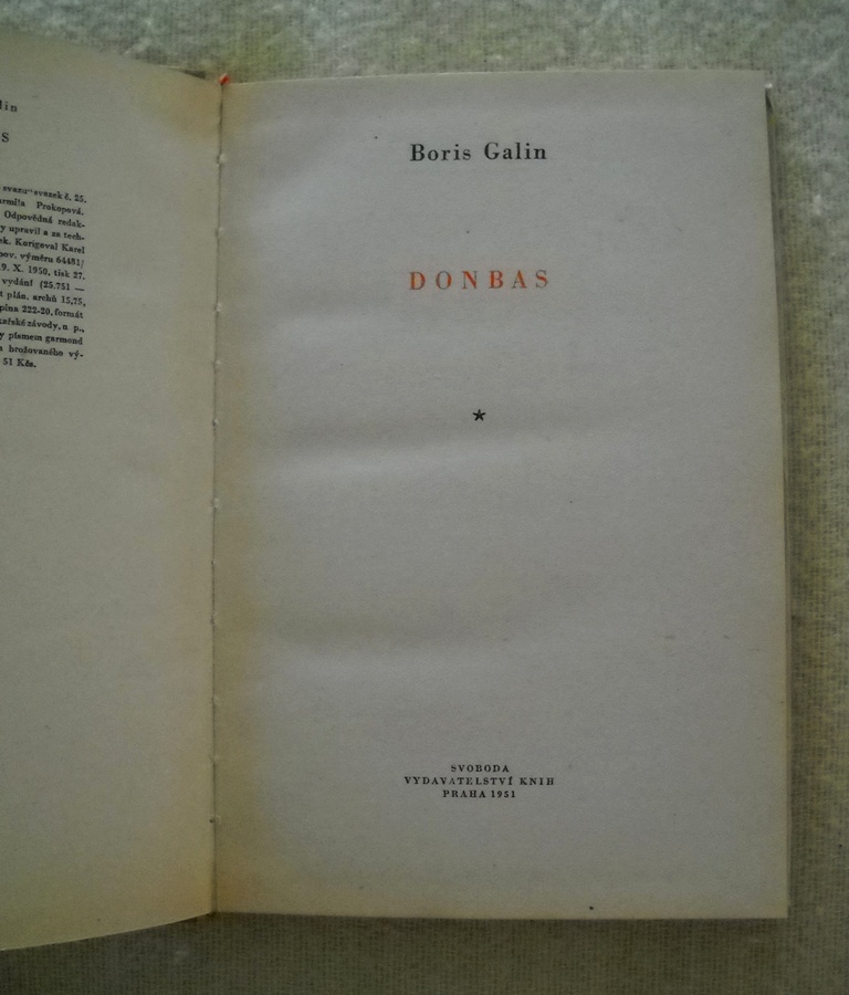 Boris Galin - Donbas - Praha 1951