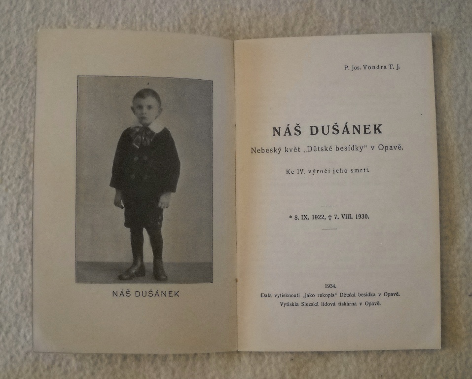 Josef Vondra - Náš Dušánek - 1934