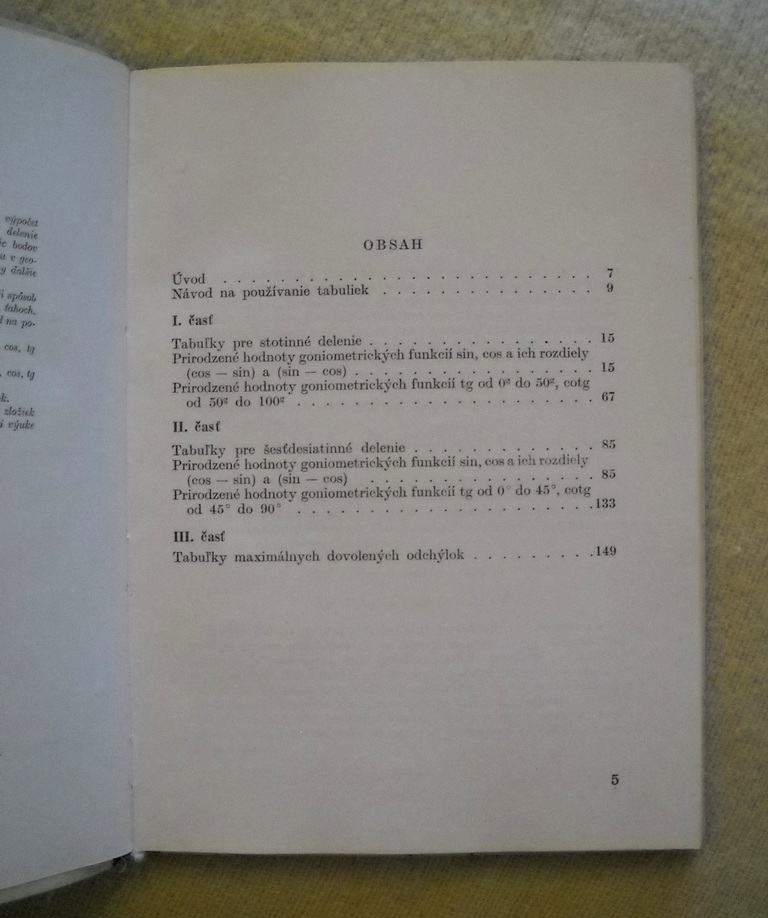 Ing. Horička - POLTA 400g 360° Tabuľky pre výpočet polygónových ťahov - 1961